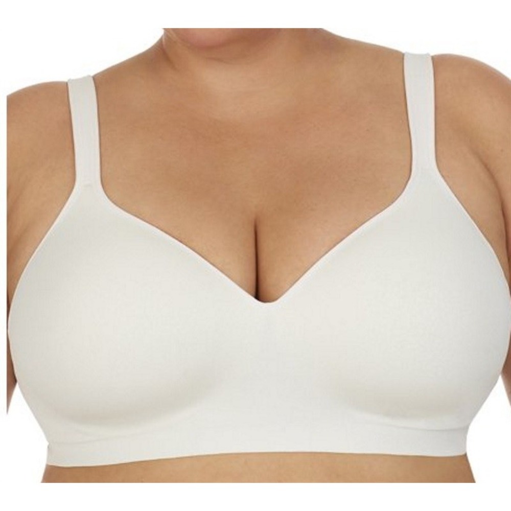 NWT 3 Secret Treasures 44DDD beige purple Ivory Wirefree Balconette Bra 97492
